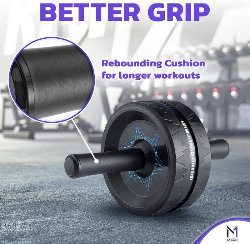 Mata1 Ab Roller Wheel, Abs Workout Machine, Perfect for Core & Abdominal Strength Training, Exercise Wheels for Home Gym w/Knee Pad, Fitness Equipment for Sports - Image 4